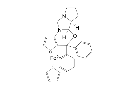 (-)-(6aR,6bS)-5,5-Diphenyl-6a,6b,7,8,9,11-hexahydro-5H-(Rp-ferroceno)[d]pyrrolo[1',2':3,4]imidazo[5,1-b]-[1,3]oxazine