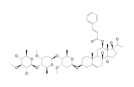 SINOMARINOSIDE_B;PENUPOGENIN_3-O-BETA-D-THEVETOPYRANOSYL-(1->4)-BETA-D-CYMAROPYRANOSYL-(1->4)-BETA-D-CYMAROPYRANOSIDE