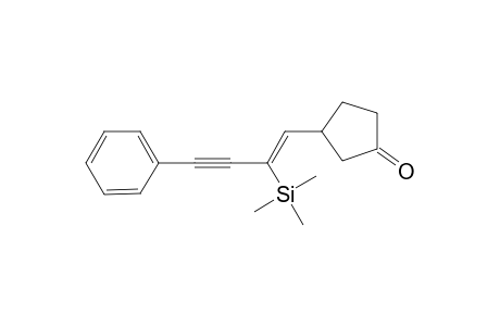 3-[(E)-[1-[4-Phenyl-3-(trimethylsilyl)-1-buten-3-yn]yl]]cyclopentanone