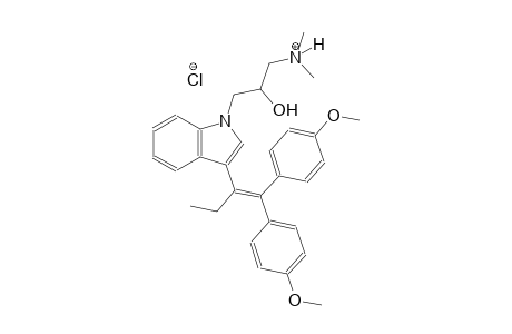 3-{3-[1-ethyl-2,2-bis(4-methoxyphenyl)vinyl]-1H-indol-1-yl}-2-hydroxy-N,N-dimethyl-1-propanaminium chloride