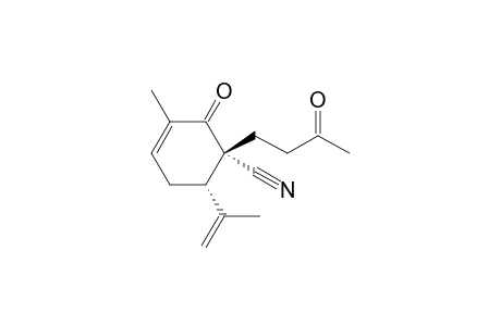 (1S,6S)-3-methyl-2-oxidanylidene-1-(3-oxidanylidenebutyl)-6-prop-1-en-2-yl-cyclohex-3-ene-1-carbonitrile