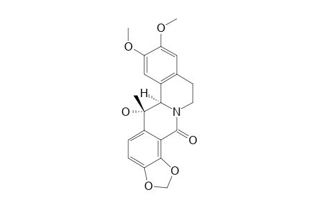(13S*,14R*)-13-HYDROXY-13-METHYL-2,3-DIMETHOXY-9,10-METHYLENEDIOXY-8-OXO-TETRAHYDRO-PROTOBERBERINE