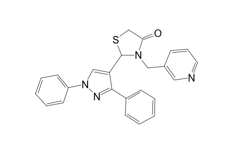 4-thiazolidinone, 2-(1,3-diphenyl-1H-pyrazol-4-yl)-3-(3-pyridinylmethyl)-