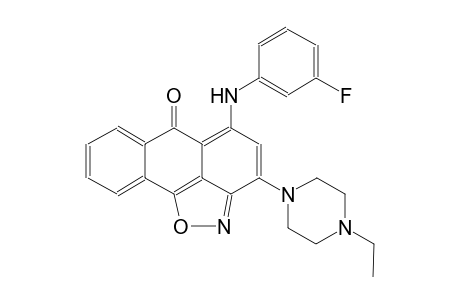 6H-anthra[1,9-cd]isoxazol-6-one, 3-(4-ethyl-1-piperazinyl)-5-[(3-fluorophenyl)amino]-