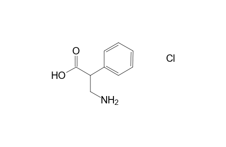 3-Azanyl-2-phenyl-propanoic acid hydrochloride
