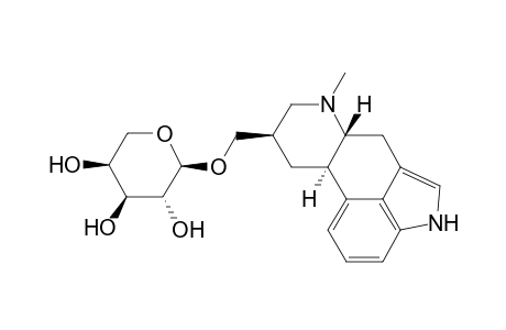 D-6-Methyl-8-(alpha-L-arabinopyranosyloxymethyl)-ergolin-I