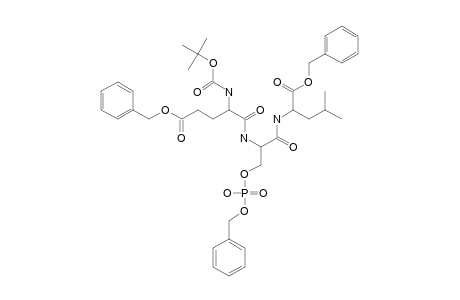 N-ALPHA-(TERT.-BUTOXYCARBONYL)-O-(BENZYL)-GLUTAMYL-O-(BENZYLPHOSPHONO)-SERYLLEUCINE-BENZYLESTER;BOC-GLU(OBZL)-SER(PO3BZL,H)-LEU-OBZL