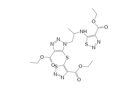 Ethyl 5-[(1'-methyl-2'-{4-ethoxycarbonyl-5'-[(4-ethoxycarbonyl-1,2,3-thiadiazol-5-yl)sulfanyl]-1H-1,2,3-triazol-1-yl}-ethylamino]-1,2,3-thiadiazole-4-carboxylate