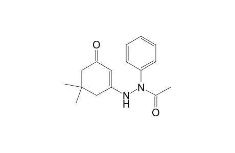 Acetic acid, 2-(5,5-dimethyl-3-oxo-1-cyclohexen-1-yl)-1-phenylhydrazide