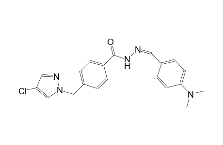 4-[(4-chloro-1H-pyrazol-1-yl)methyl]-N'-{(Z)-[4-(dimethylamino)phenyl]methylidene}benzohydrazide