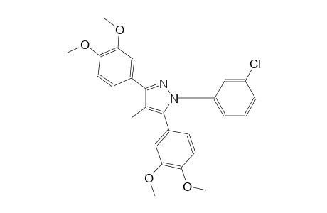1-(3-chlorophenyl)-3,5-bis(3,4-dimethoxyphenyl)-4-methyl-1H-pyrazole