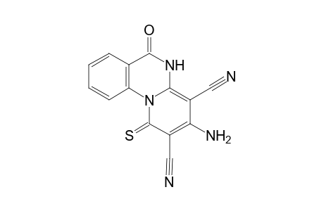 3-Amino-6-keto-1-thioxo-5H-pyrido[1,2-a]quinazoline-2,4-dicarbonitrile