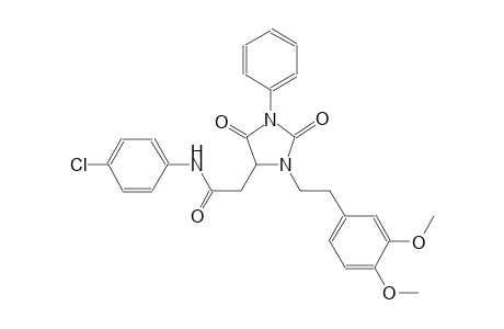 N-(4-chlorophenyl)-2-{3-[2-(3,4-dimethoxyphenyl)ethyl]-2,5-dioxo-1-phenyl-4-imidazolidinyl}acetamide