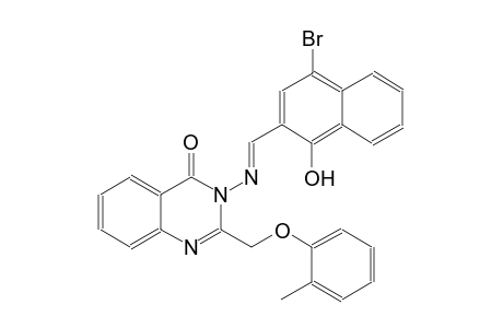 3-{[(E)-(4-bromo-1-hydroxy-2-naphthyl)methylidene]amino}-2-[(2-methylphenoxy)methyl]-4(3H)-quinazolinone