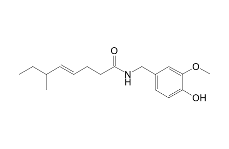 (E)-N-(4-Hydroxy-3-methoxybenzyl)-6-methyl-4-octenamide (Norcapsaicin II)