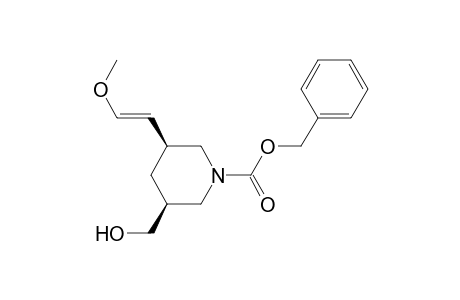 (3S,5S)-3-(hydroxymethyl)-5-[(E)-2-methoxyethenyl]-1-piperidinecarboxylic acid (phenylmethyl) ester
