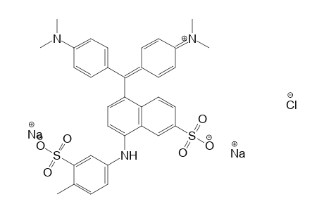 Disodium 5-{[4-(dimethylamino)phenyl][4-(dimethyliminio)-2,5-cyclohexadien-1-ylidene]methyl}-8-[(4-methyl-3-sulfonatophenyl)amino]-2-naphthalenesulfonate chloride
