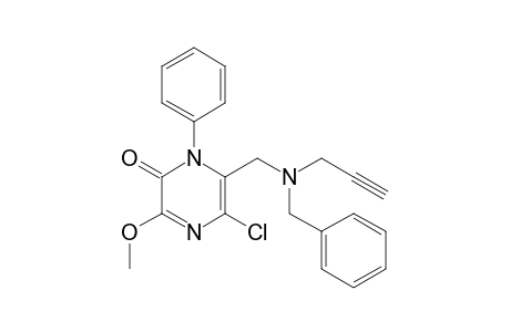 6-(N-Benzyl-2-propynylaminomethyl)-5-chloro-3-methoxy-1-phenyl-2(1H)-pyrazinone
