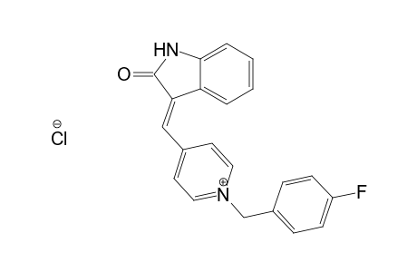 (E)-1-(4-Fluorobenzyl)-4-((2-oxoindolin-3-ylidene)methyl)pyridinium chloride