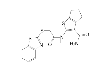 2-{[(1,3-benzothiazol-2-ylsulfanyl)acetyl]amino}-5,6-dihydro-4H-cyclopenta[b]thiophene-3-carboxamide