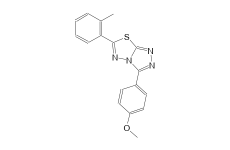3-(4-methoxyphenyl)-6-(2-methylphenyl)[1,2,4]triazolo[3,4-b][1,3,4]thiadiazole