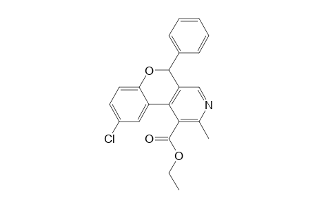 Ethyl 2-methyl-5-phenyl-9-chloro-5H-chromene[3,4-c]pyridine-1-carboxylate