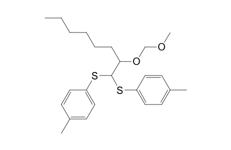 1-[2-(methoxymethoxy)-1-(p-tolylsulfanyl)octyl]sulfanyl-4-methyl-benzene