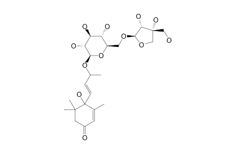 VOMIFOLIOL_3'-O-BETA-APIOFURANOSYL-(1->6)-BETA-D-GLUCOPYRANOSIDE