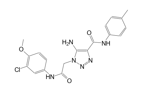 5-amino-1-[2-(3-chloro-4-methoxyanilino)-2-oxoethyl]-N-(4-methylphenyl)-1H-1,2,3-triazole-4-carboxamide