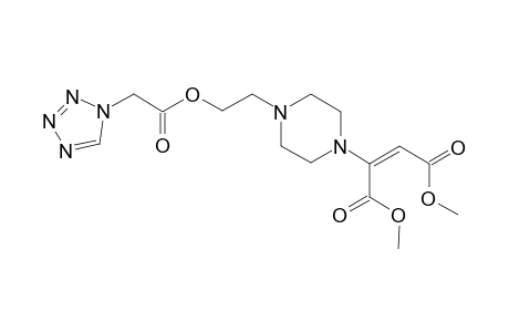1-[(E)-1,2-(Dimethoxycarbonyl)ethen-1-yl]-4-[2-(2-(1H-tetrazol-1-yl)acetoyloxyl)eth-1-yl]piperazine