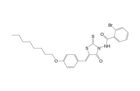 2-bromo-N-{(5Z)-5-[4-(octyloxy)benzylidene]-4-oxo-2-thioxo-1,3-thiazolidin-3-yl}benzamide