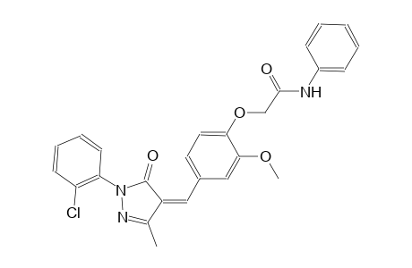 2-(4-{(Z)-[1-(2-chlorophenyl)-3-methyl-5-oxo-1,5-dihydro-4H-pyrazol-4-ylidene]methyl}-2-methoxyphenoxy)-N-phenylacetamide