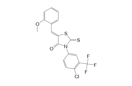 (5Z)-3-[4-chloro-3-(trifluoromethyl)phenyl]-5-(2-methoxybenzylidene)-2-thioxo-1,3-thiazolidin-4-one