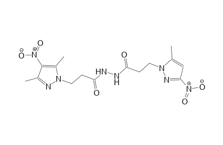 3-(3,5-dimethyl-4-nitro-1H-pyrazol-1-yl)-N'-[3-(5-methyl-3-nitro-1H-pyrazol-1-yl)propanoyl]propanohydrazide