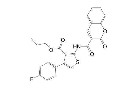 propyl 4-(4-fluorophenyl)-2-{[(2-oxo-2H-chromen-3-yl)carbonyl]amino}-3-thiophenecarboxylate