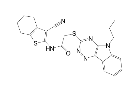 acetamide, N-(3-cyano-4,5,6,7-tetrahydrobenzo[b]thien-2-yl)-2-[(5-propyl-5H-[1,2,4]triazino[5,6-b]indol-3-yl)thio]-