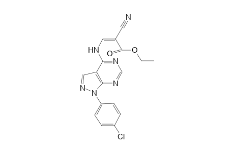 Ethyl 3-(1-(4-chlorophenyl)-1H-pyrazolo[3,4-d]pyrimidin-4-ylamino)-2-cyanoacrylate