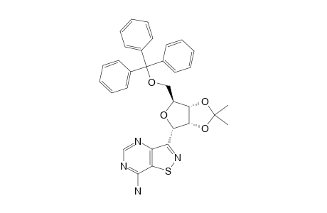 7-AMINO-3-(2,3-O-ISOPROPYLIDENE-5-O-TRITYL-D-RIBOFURANOSYL)-ISOTHIAZOLE-[4,5-D]-PYRIMIDINE