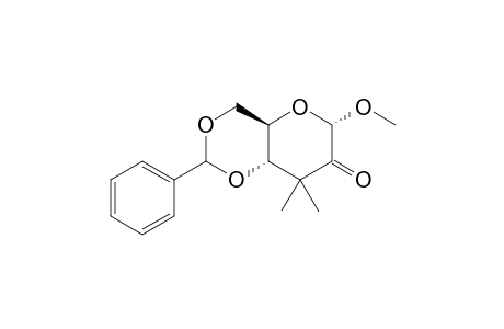 Methyl 4,6-O-benzylidene-3-deoxy-3,3-C-dimethyl-.alpha.-D-(erythro)-hexopyranosid-2-ulose