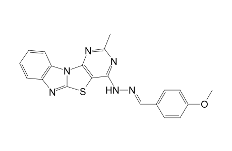 N-[1-(4-Methoxy-phenyl)-meth-(E)-ylidene]-N'-(3-methyl-10-thia-2,4,4b,9-tetraaza-indeno[1,2-a]inden-1-yl)-hydrazine