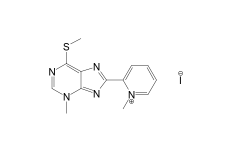 1-methyl-2-[3-methyl-6-(methylthio)-3H-purin-8-yl]pyridinium iodide