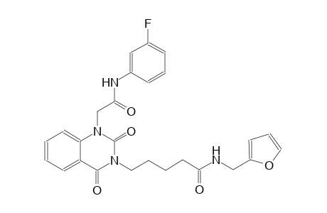 5-(1-[2-(3-fluoroanilino)-2-oxoethyl]-2,4-dioxo-1,4-dihydro-3(2H)-quinazolinyl)-N-(2-furylmethyl)pentanamide