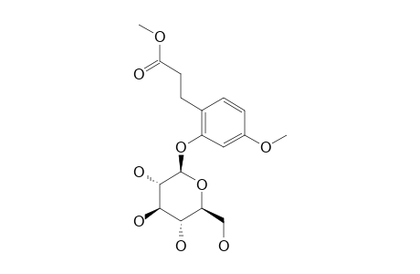 METHYL-2-O-BETA-D-GLUCOPYRANOSYLOXY-4-METHOXYBENZENEPROPANOATE