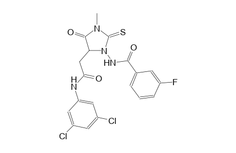 N-{5-[2-(3,5-dichloroanilino)-2-oxoethyl]-3-methyl-4-oxo-2-thioxo-1-imidazolidinyl}-3-fluorobenzamide