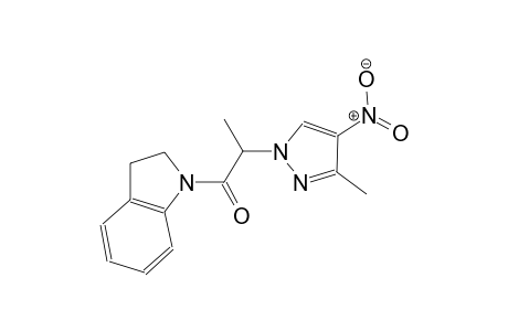 1-[2-(3-methyl-4-nitro-1H-pyrazol-1-yl)propanoyl]indoline