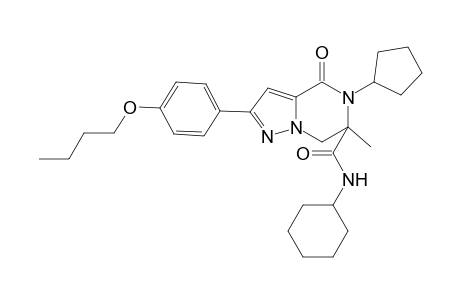 2-(4-butoxyphenyl)-N-cyclohexyl-5-cyclopentyl-6-methyl-4-oxo-4H,5H,6H,7H-pyrazolo[1,5-a]pyrazine-6-carboxamide