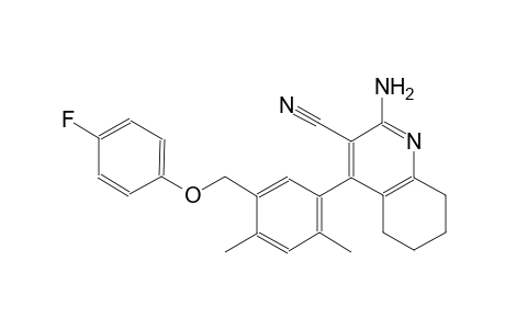 2-amino-4-{5-[(4-fluorophenoxy)methyl]-2,4-dimethylphenyl}-5,6,7,8-tetrahydro-3-quinolinecarbonitrile