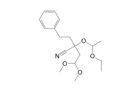 2-(1-Ethoxyethoxy)-4,4-dimethoxy-2-(2-phenylethyl)butanenitrile