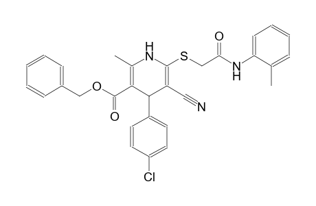 3-pyridinecarboxylic acid, 4-(4-chlorophenyl)-5-cyano-1,4-dihydro-2-methyl-6-[[2-[(2-methylphenyl)amino]-2-oxoethyl]thio]-, phenylmethyl ester