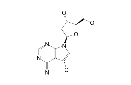 4-AMINO-5-CHLORO-7-[2-DEOXY-BETA-D-ERYTHRO-PENTOFURANOSYL]-7H-PYRROLO-[2,3-D]-PYRIMIDINE